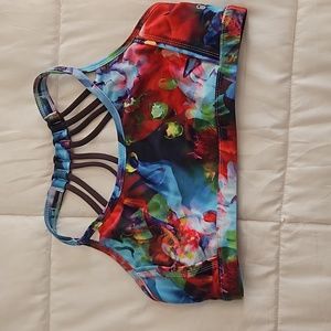 Sports bra, size small, multicolor, knit brand